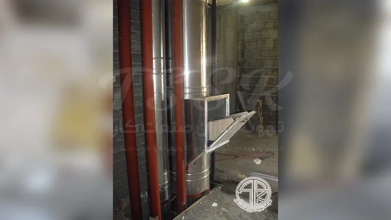 سیستم شوتینگ زباله 3 کانال شوت زباله در حال ساخت